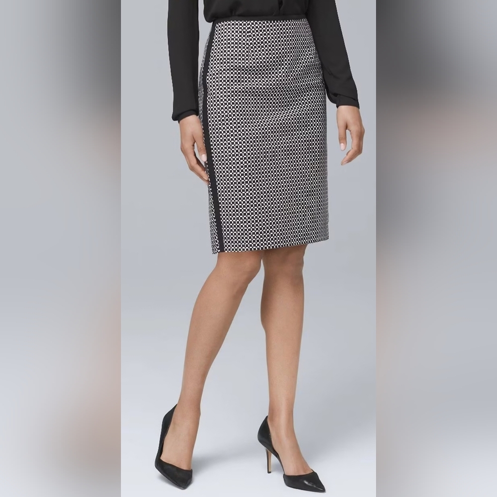 White House Black Market Skirt. Black & White. Size 10